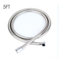 Double Lock Stainless Steel Shower Hose 59 inch (5 Ft.) for Hand Held Showerhead Extension Replacement Chrome Shower Tubing Hose with Brass insert and nut-1.5m - B07BGY74NK